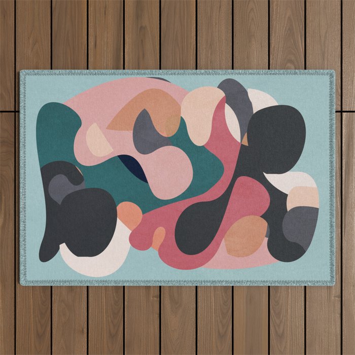 Abstract Shapes 6 Outdoor Rug Gallery Image 1