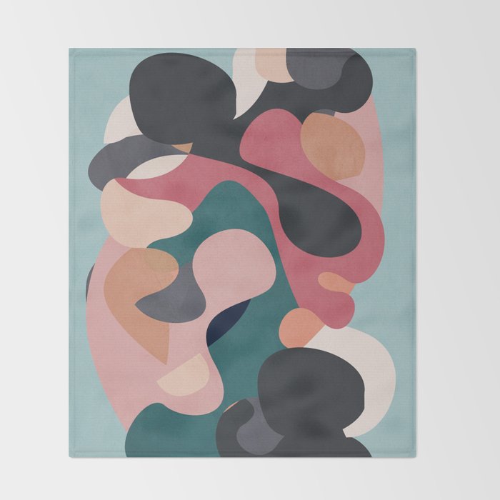 Abstract Shapes 6 Throw Blanket Gallery Image 2