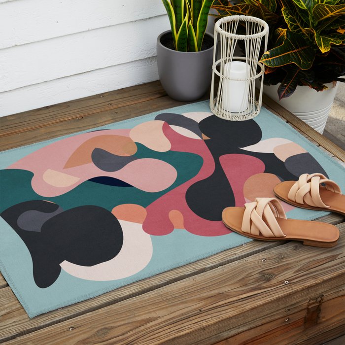 Abstract Shapes 6 Outdoor Rug Gallery Image 2