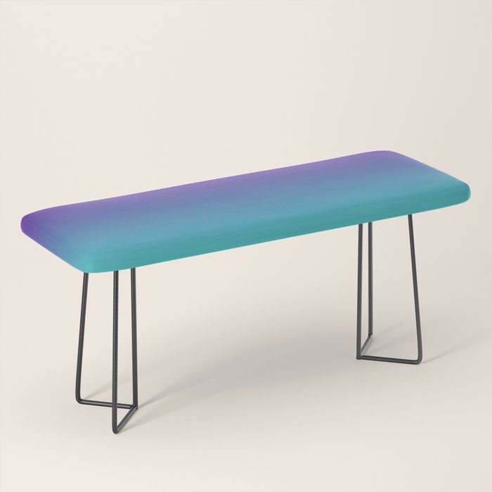 Violet Purple and Turquoise Ombre Bench Gallery Image 1