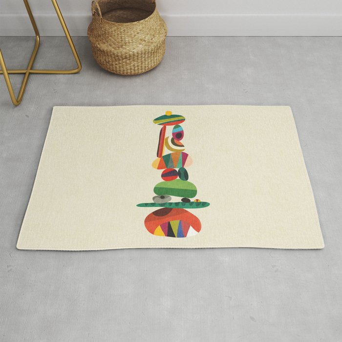 Totem - balanced pebbles Rug Gallery Image 1