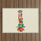 Totem - balanced pebbles Outdoor Rug Gallery Image 1