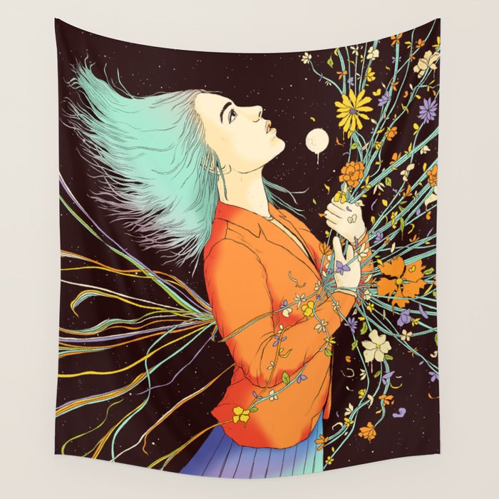 Stabbed in the Back and Still Blooming Wall Tapestry Gallery Image 1