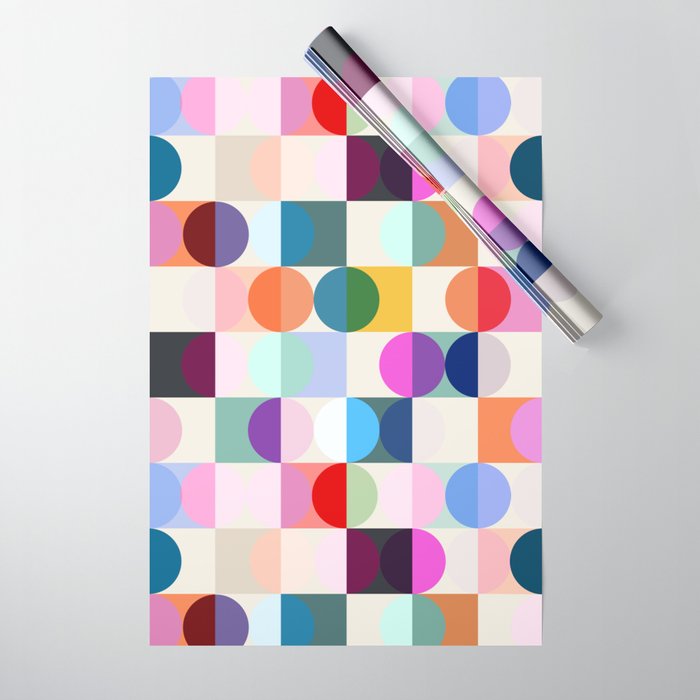 Confetti Checkerboard Wrapping Paper Gallery Image 1