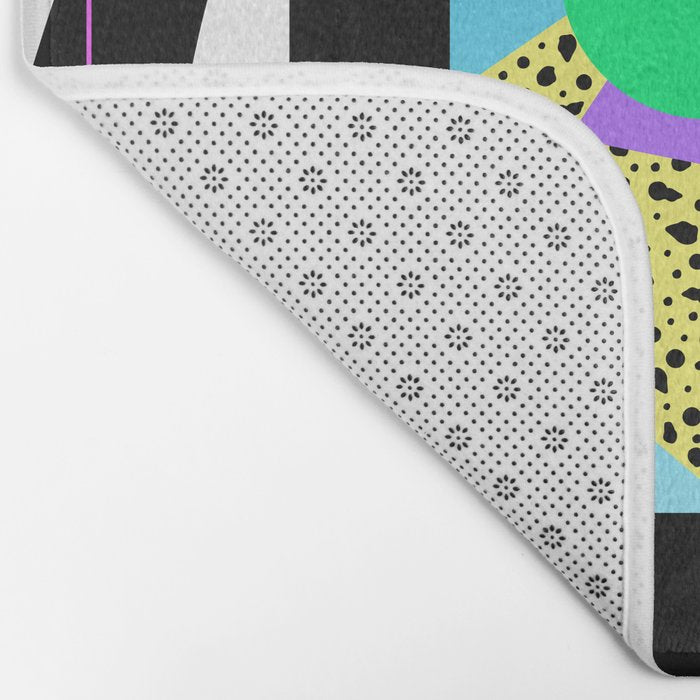 Memphis pattern 132 - 80s / 90s Retro Bath Mat Gallery Image 2