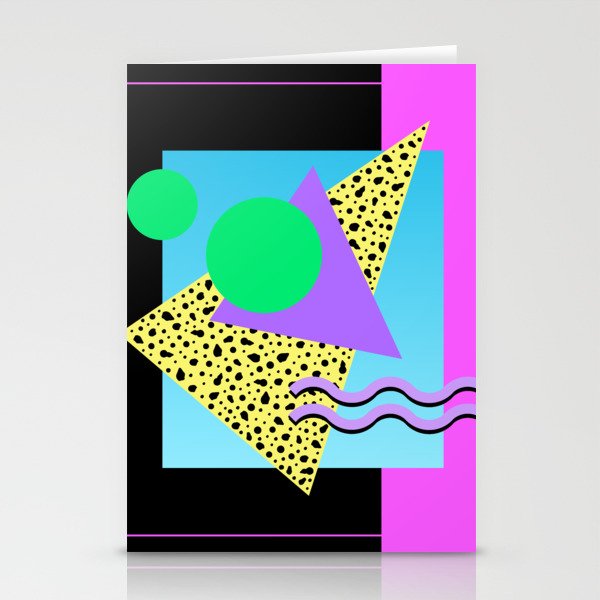 Memphis pattern 132 - 80s / 90s Retro Stationery Card Gallery Image 2
