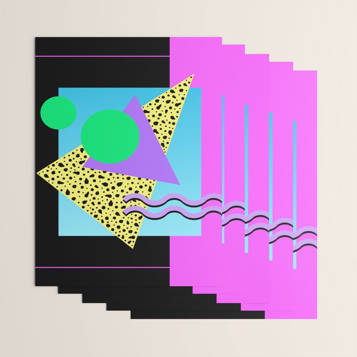 Memphis pattern 132 - 80s / 90s Retro Wrapping Paper Gallery Image 3
