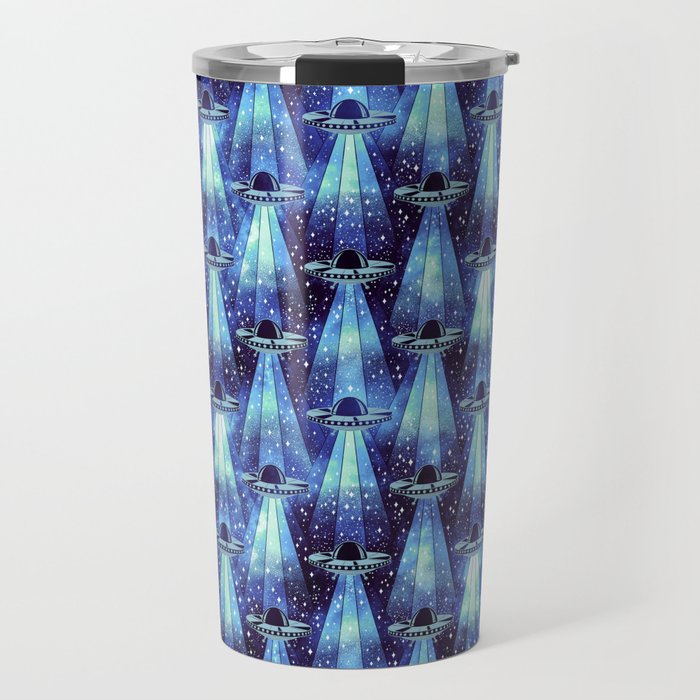 Cosmic UFO - mysterious blue flash Travel Mug Gallery Image 1