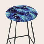 Cosmic UFO - mysterious blue flash Stool Gallery Image 2