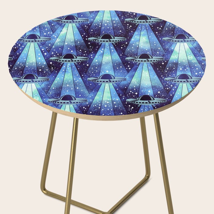 Cosmic UFO - mysterious blue flash Side Table Gallery Image 2