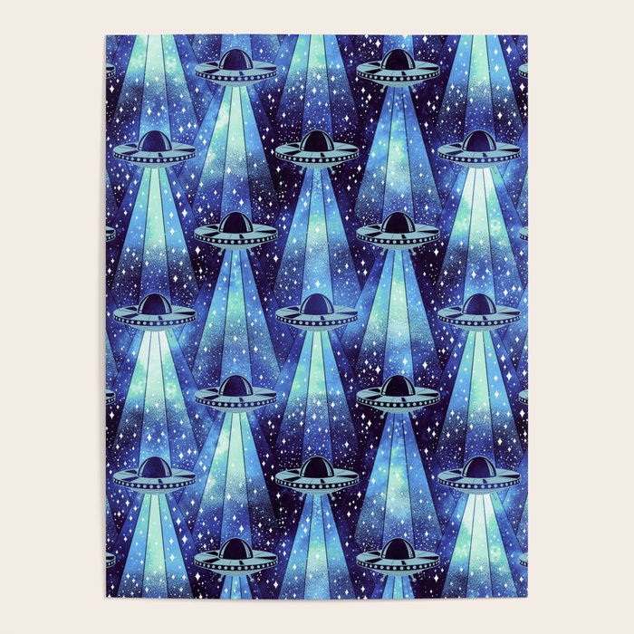 Cosmic UFO - mysterious blue flash Poster Gallery Image 4