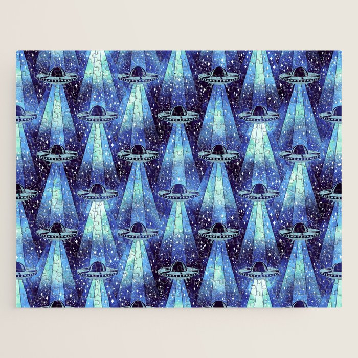 Cosmic UFO - mysterious blue flash Jigsaw Puzzle Gallery Image 1