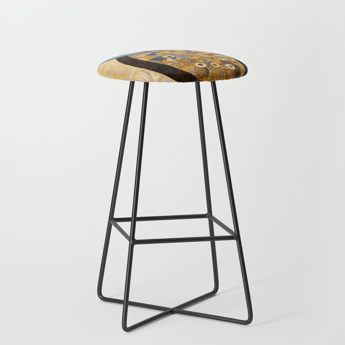 Gustav Klimt Style Blue and Gold Owl Stool Gallery Image 1