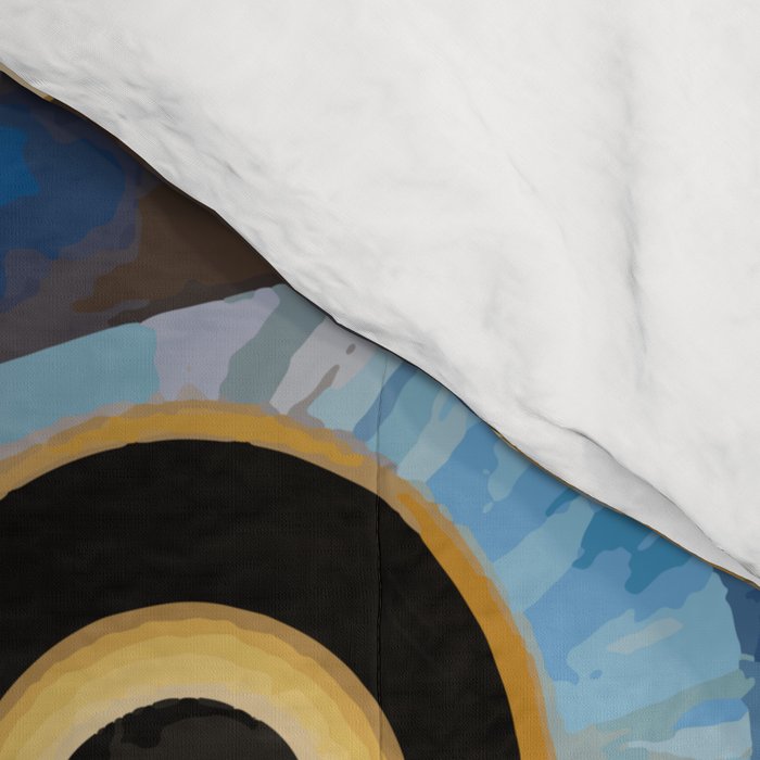 Gustav Klimt Style Blue and Gold Owl Comforter Gallery Image 4