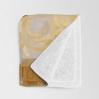 Gustav Klimt Style Blue and Gold Owl Throw Blanket Gallery Image 3