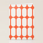 Midcentury Modern Retro Abstract Capsule Inspired Geometric Shapes in Minimalist Graphic Orange Stationery Card Gallery Image 2