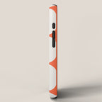 Midcentury Modern Retro Abstract Capsule Inspired Geometric Shapes in Minimalist Graphic Orange iPhone Case Gallery Image 2