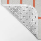 Midcentury Modern Retro Abstract Capsule Inspired Geometric Shapes in Minimalist Graphic Orange Bath Mat Gallery Image 2