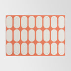 Midcentury Modern Retro Abstract Capsule Inspired Geometric Shapes in Minimalist Graphic Orange Rug Gallery Image 2