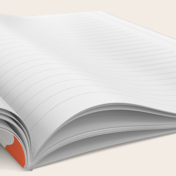 Midcentury Modern Retro Abstract Capsule Inspired Geometric Shapes in Minimalist Graphic Orange Notebook Gallery Image 2