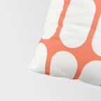 Midcentury Modern Retro Abstract Capsule Inspired Geometric Shapes in Minimalist Graphic Orange Pillow Sham Gallery Image 4