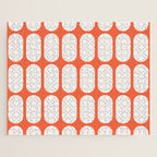 Midcentury Modern Retro Abstract Capsule Inspired Geometric Shapes in Minimalist Graphic Orange Jigsaw Puzzle Gallery Image 1