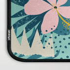 Tropical geometric flowers and plants on turquoise background Laptop Sleeve Gallery Image 3