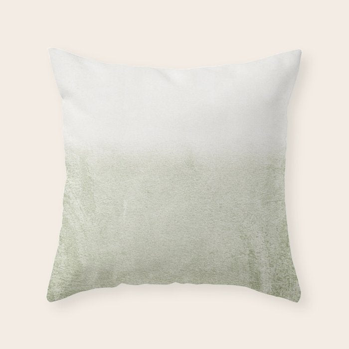FADING GREEN SAGE Throw Pillow Gallery Image 2