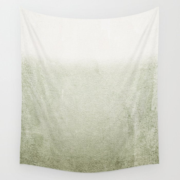 FADING GREEN SAGE Wall Tapestry Gallery Image 4