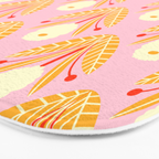 Happy White Dahlias - Pattern Bath Mat Gallery Image 3