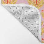 Happy White Dahlias - Pattern Bath Mat Gallery Image 2