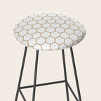 Honeycomb (Tan & White Pattern) Stool Gallery Image 2