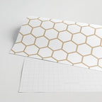 Honeycomb (Tan & White Pattern) Wrapping Paper Gallery Image 2