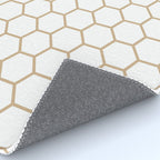 Honeycomb (Tan & White Pattern) Rug Gallery Image 4