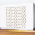 Honeycomb (Tan & White Pattern) Wall Mural Gallery Image 2