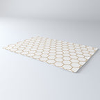 Honeycomb (Tan & White Pattern) Rug Gallery Image 3