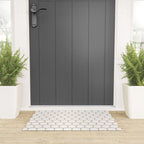 Honeycomb (Tan & White Pattern) Welcome Mat Gallery Image 3