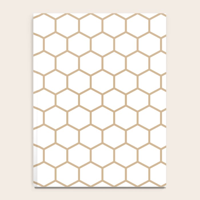 Honeycomb (Tan & White Pattern) Notebook Gallery Image 4