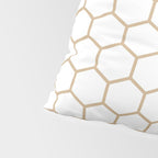 Honeycomb (Tan & White Pattern) Pillow Sham Gallery Image 4