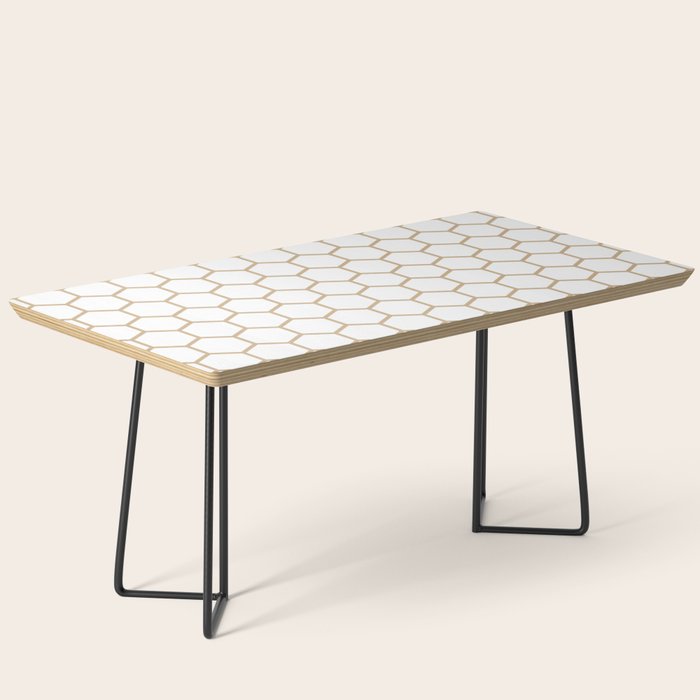 Honeycomb (Tan & White Pattern) Coffee Table Gallery Image 1