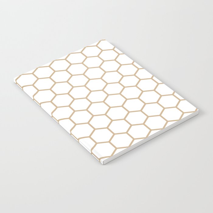 Honeycomb (Tan & White Pattern) Notebook Gallery Image 1