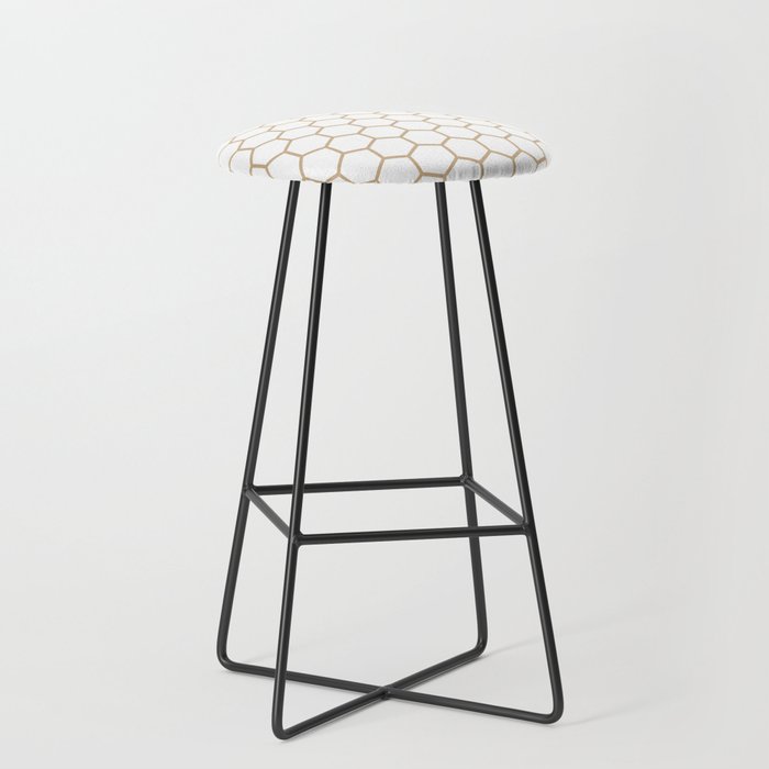 Honeycomb (Tan & White Pattern) Stool Gallery Image 1