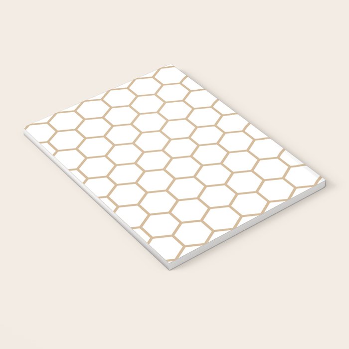 Honeycomb (Tan & White Pattern) Notebook Gallery Image 3