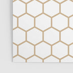 Honeycomb (Tan & White Pattern) Poster Gallery Image 3
