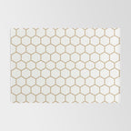 Honeycomb (Tan & White Pattern) Rug Gallery Image 2