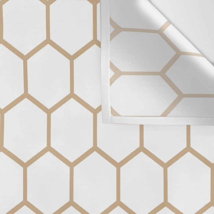 Honeycomb (Tan & White Pattern) Wall Tapestry Gallery Image 3