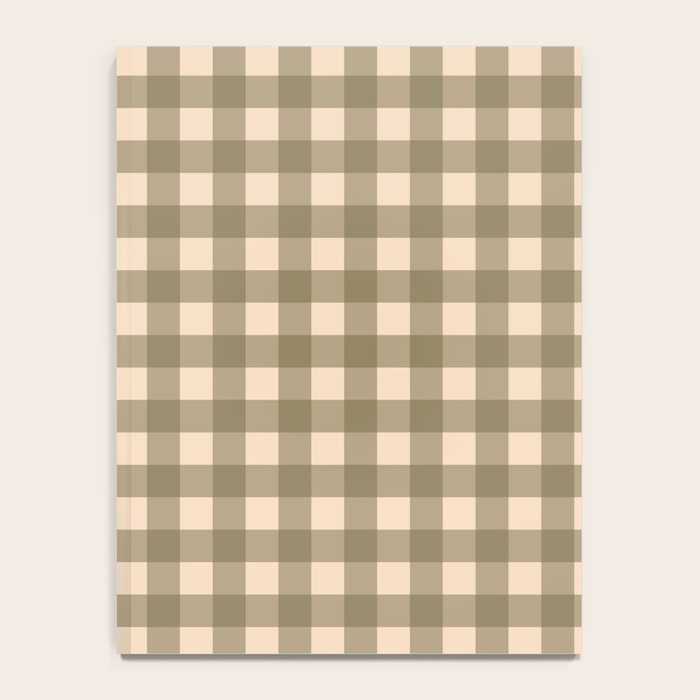 Gingham Plaid Olive Vintage Green Notebook Gallery Image 4