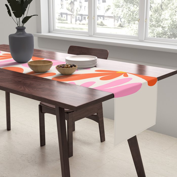Bloom: Peach Matisse Color Series 04 Table Runner Gallery Image 2