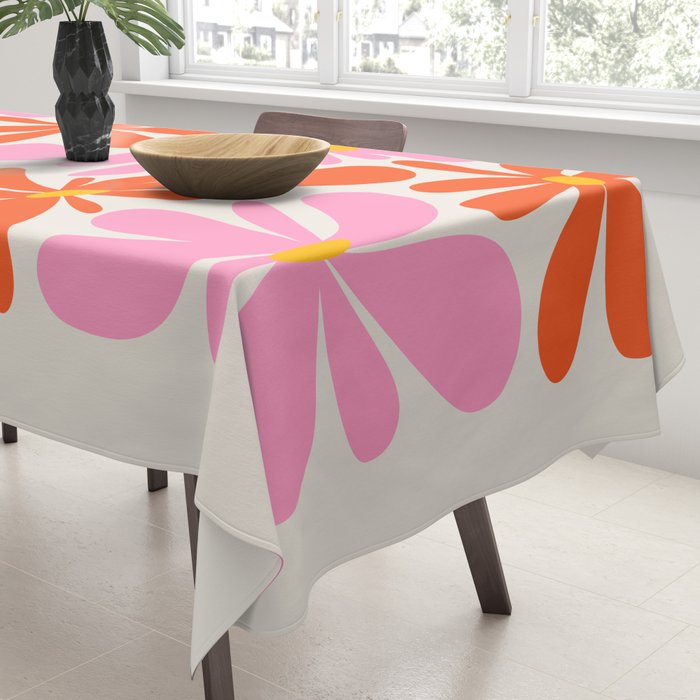 Bloom: Peach Matisse Color Series 04 Tablecloth Gallery Image 3