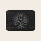 Tree of life -Yggdrasil with ravens Bath Mat Gallery Image 1